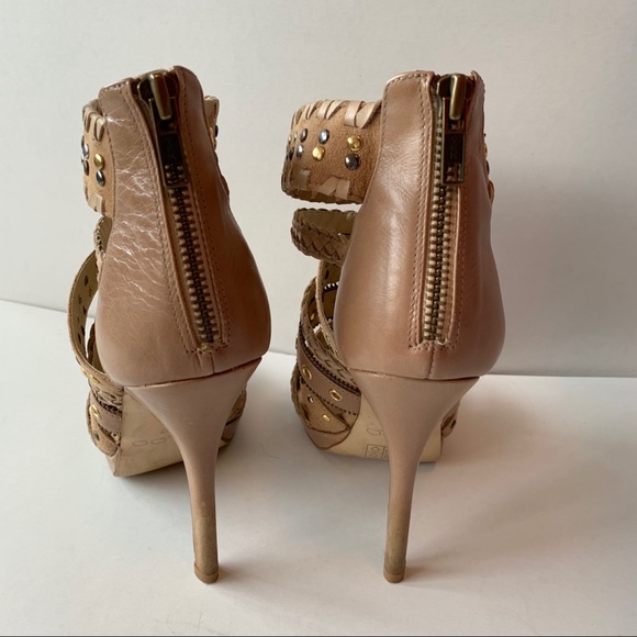Aldo Tan studded strappy Tinder stiletto heels - Picture 4 of 7